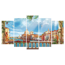 Load image into Gallery viewer, 5-pictures Coastal - Full Drill Diamond Painting - 95x45cm
