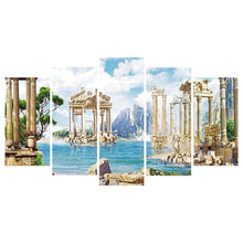 Load image into Gallery viewer, 5-pictures Lost Castle - Full Drill Diamond Painting - 95x45cm
