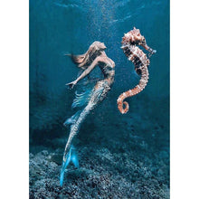 Load image into Gallery viewer, Seahorse and Mermaid - Full Drill Diamond Painting
