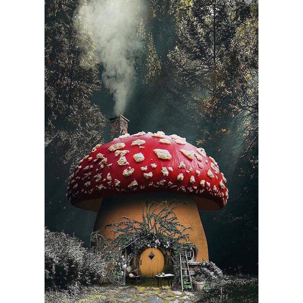 Mushroom House - Full Drill Diamond Painting
