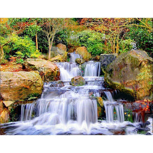 Watterfall Landscape - Full Drill Diamond Painting