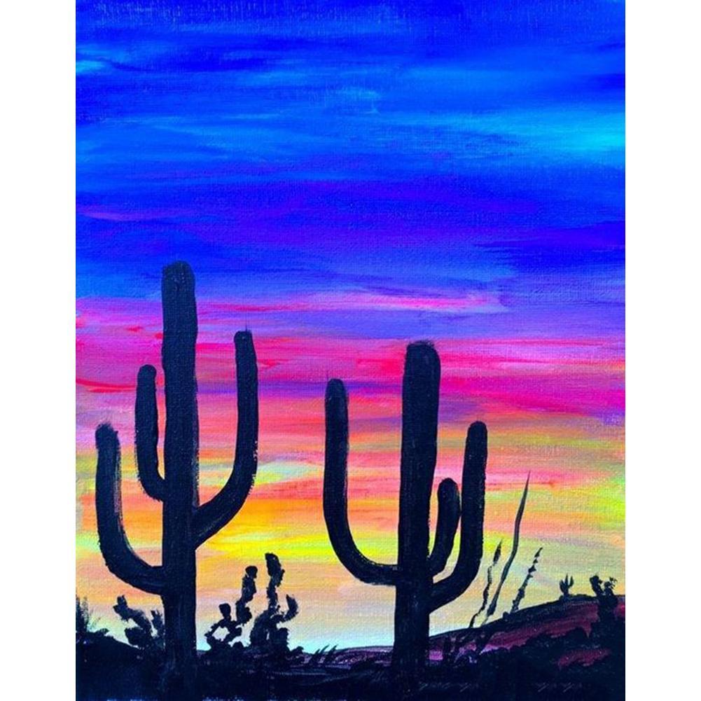 Cactus Abstract - Full Drill Diamond Painting