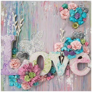 Love - Full Drill Diamond Painting - 40x40cm