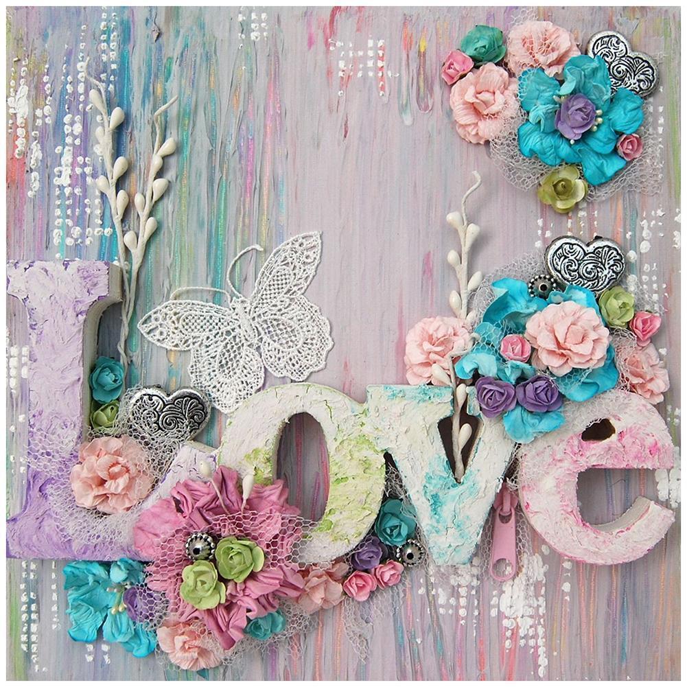 Love - Full Drill Diamond Painting - 40x40cm