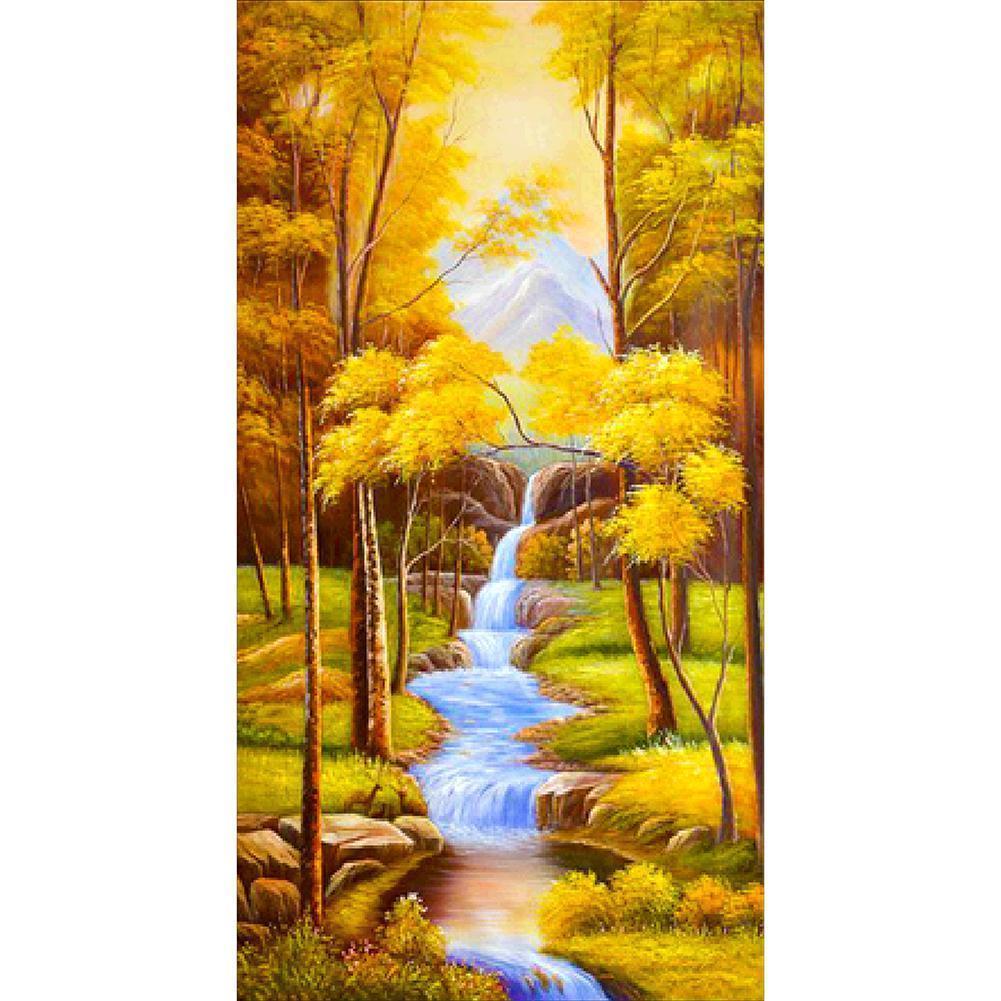 Autumn Scenery - Full Drill Diamond Painting - 100x55cm