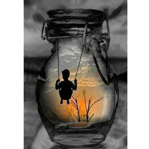 Man in the Bottle - Full Drill Diamond Painting