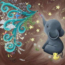 Load image into Gallery viewer, Litte painting elephant - Full Drill Diamond Painting
