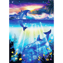 Load image into Gallery viewer, Dolphin Mural - Full Drill Diamond Painting
