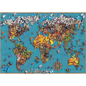 Butterfly Map - Full Drill Diamond Painting - 50x40cm