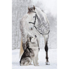 Load image into Gallery viewer, Horse Wolf - Full Drill Diamond Painting
