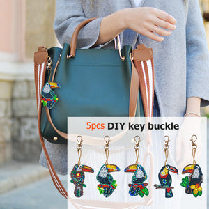 5pcs Toucan DIY Keychain