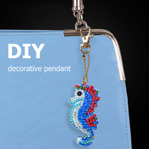 5pcs Seahorse DIY Keychain