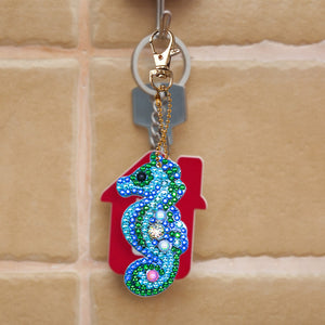 5pcs Seahorse DIY Keychain