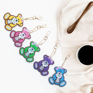 5pcs Little Bear DIY Keychain