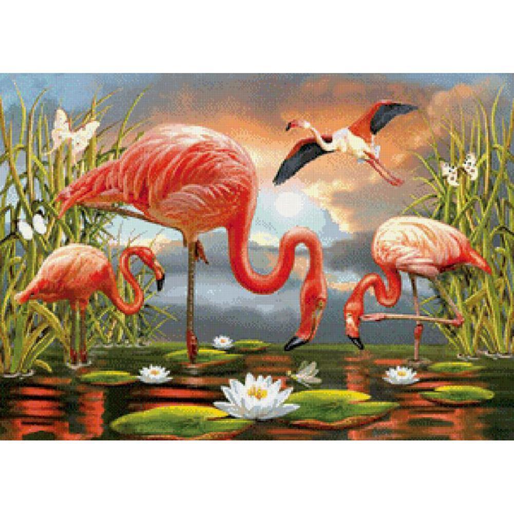 Pink Bird - Full Drill Diamond Painting