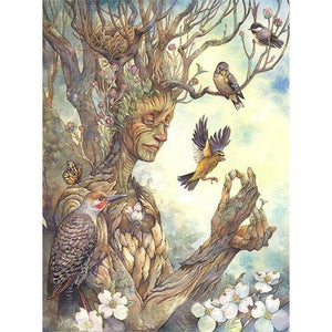 Birds and Tree Man - Full Drill Diamond Painting