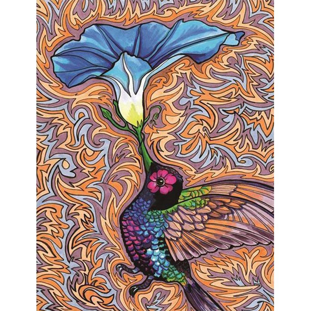 Bird and Petunia - Full Drill Diamond Painting