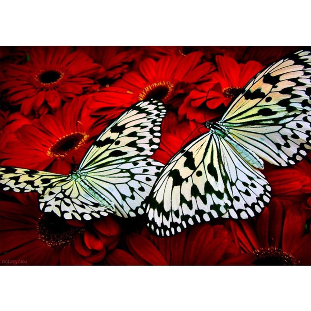 Flower Butterfly - Full Drill Diamond Painting