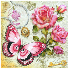 Load image into Gallery viewer, Rose and butterfly - Full Drill Diamond Painting
