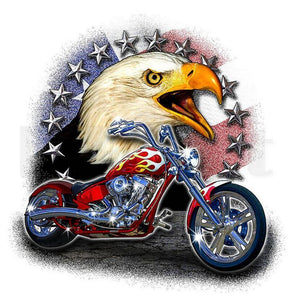 Motorcycle Eagle - Full Drill Diamond Painting