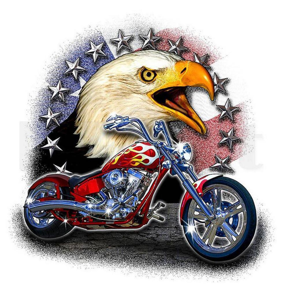 Motorcycle Eagle - Full Drill Diamond Painting