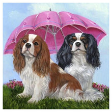 Load image into Gallery viewer, Umbrella Dogs - Full Drill Diamond Painting - 40x40cm
