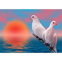 Load image into Gallery viewer, Two Pigeons Animal - Full Drill Diamond Painting
