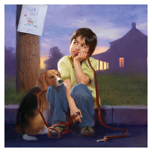 Sitting Kid Dog - Full Drill Diamond Painting