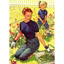 Load image into Gallery viewer, Garden Women and Girl - Full Drill Diamond Painting
