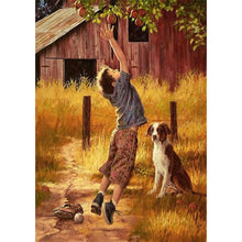 Load image into Gallery viewer, Little Boy and Dog - Full Drill Diamond Painting
