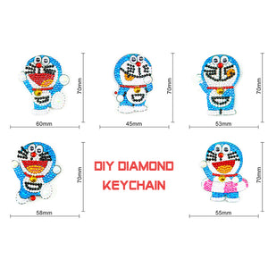 5pcs Cartoon DIY Keychain