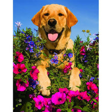 Load image into Gallery viewer, Dog Flower - Full Drill Diamond Painting
