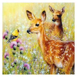 Grass Deer - Full Drill Diamond Painting