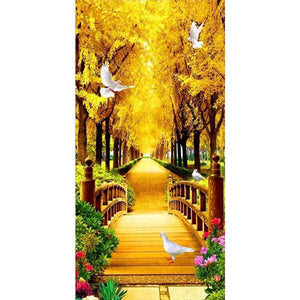 Autumn Path  - Full Drill Diamond Painting - 85x45cm