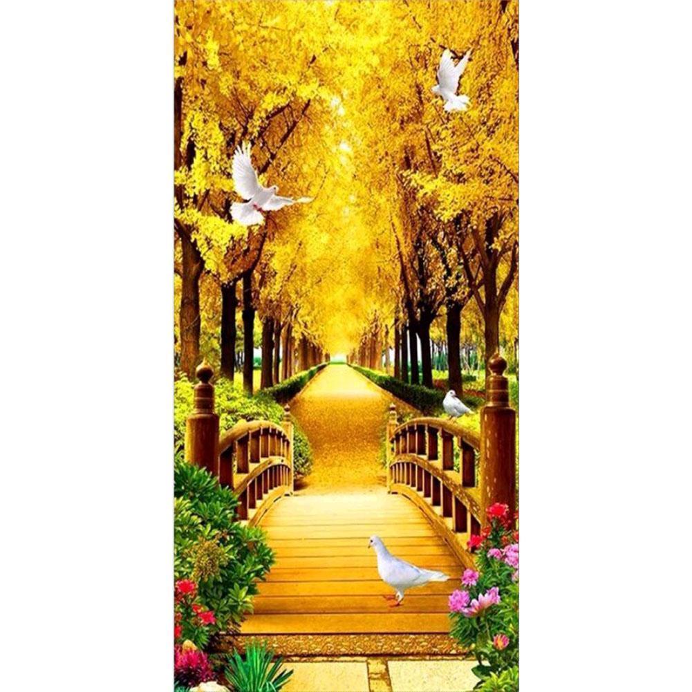 Autumn Path  - Full Drill Diamond Painting - 85x45cm