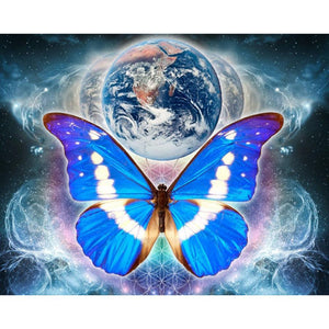 Butterfly Earth - Full Drill Diamond Painting - 50x40cm
