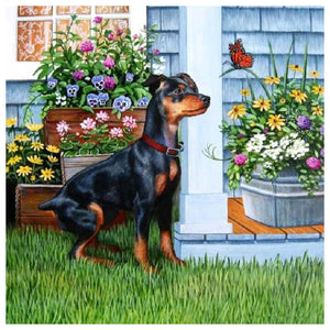 Dog Women - Full Drill Diamond Painting