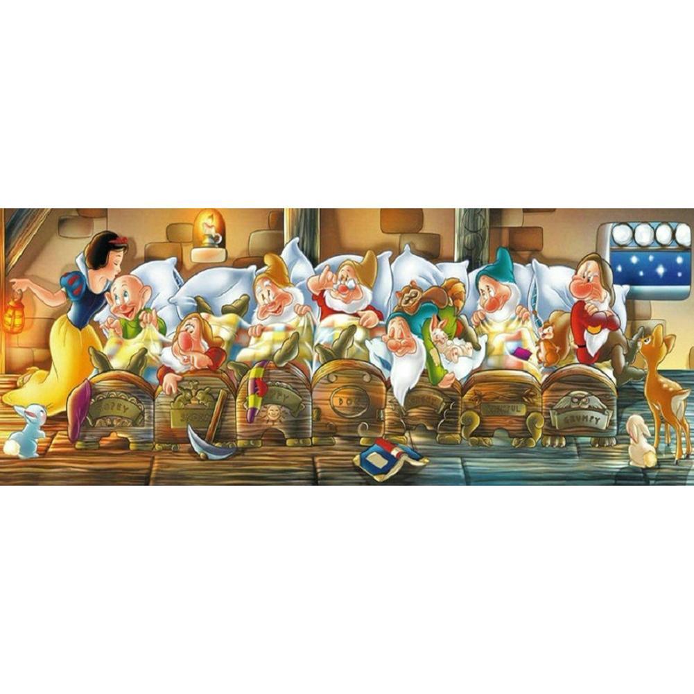 Princess and Seven Dwarfs - Full Drill Diamond Painting - 100x50cm