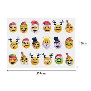 8pcs-Emoticons-Diamond Painting Free Stickers