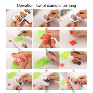 8pcs-Animal-Diamond Painting Free Stickers