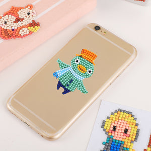 8pcs-Animal-Diamond Painting Free Stickers