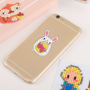 8pcs-Rabbit-Diamond Painting Free Stickers