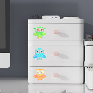 8pcs-Owl-Diamond Painting Free Stickers