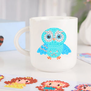 8pcs-Owl-Diamond Painting Free Stickers
