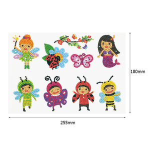8pcs-Animal Kids-Diamond Painting Free Stickers