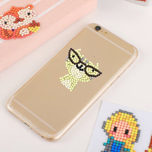 9pcs-Animal-Diamond Painting Free Stickers