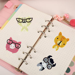 9pcs-Animal-Diamond Painting Free Stickers