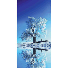 Load image into Gallery viewer, Snow Tree Reflection - Full Drill Diamond Painting - 45x85cm
