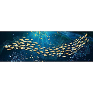 Fish School - Full Drill Diamond Painting - 80x30cm