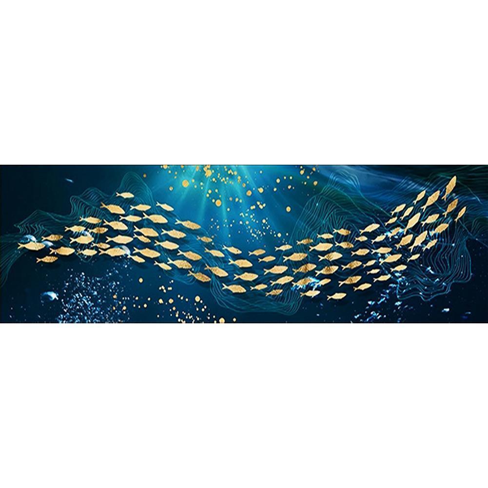 Fish School - Full Drill Diamond Painting - 80x30cm